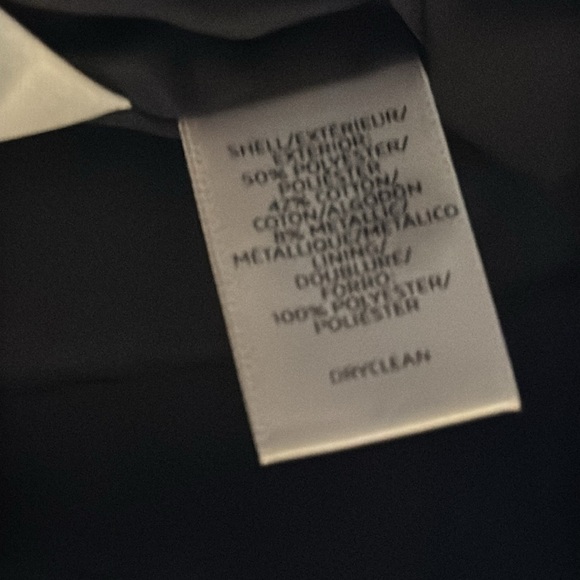 LOFT Metallic Jacquard Shift Pleated Mini Skirt Black Gold Size 12 Holiday Party - Picture 8 of 9